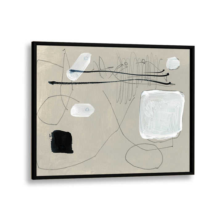 Blanco By Dan Hob day Abstract Art Artwork in Black Plain Frame