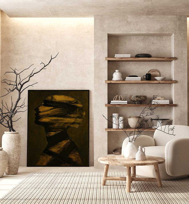 BLINDFOLDED WHISPER , EXPRESSIONISM PAINTINGS