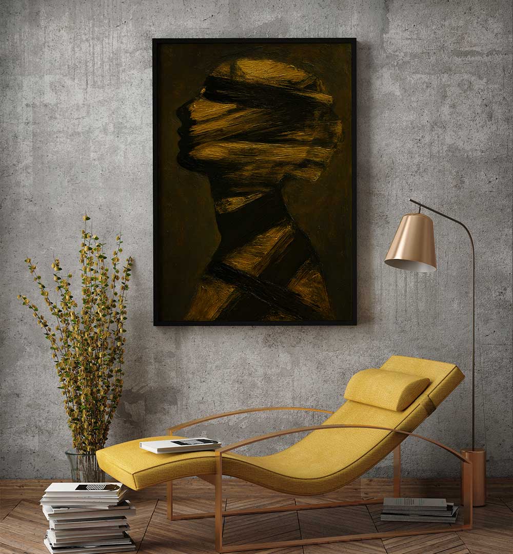 BLINDFOLDED WHISPER , EXPRESSIONISM PAINTINGS