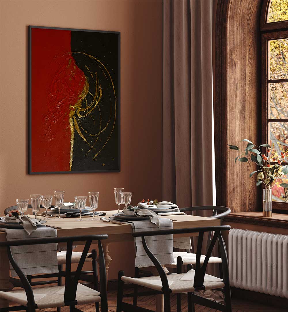 BLOOD AND GOLD SPIRAL , EXPRESSIONISM PAINTINGS