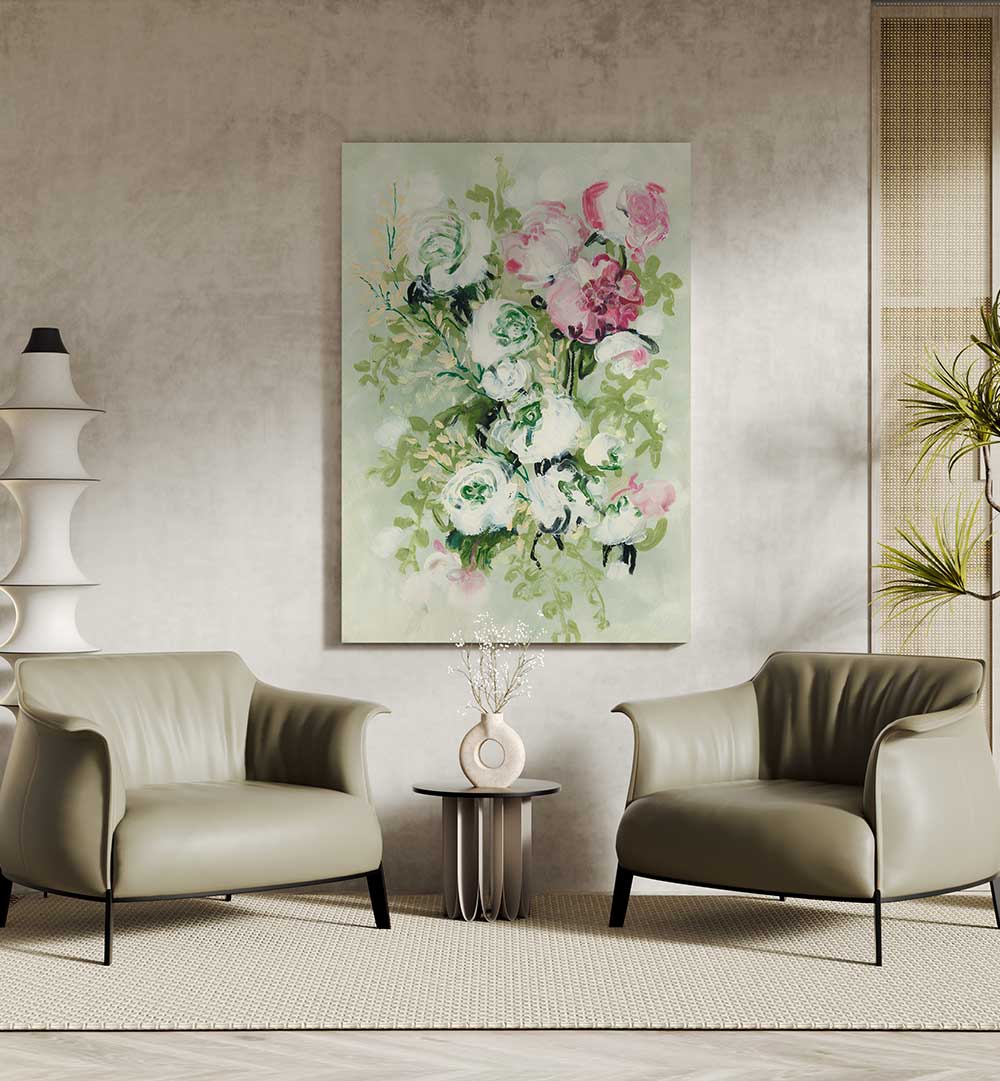 BLOOMING WHIRL , FLORAL FLOWER PAINTINGS