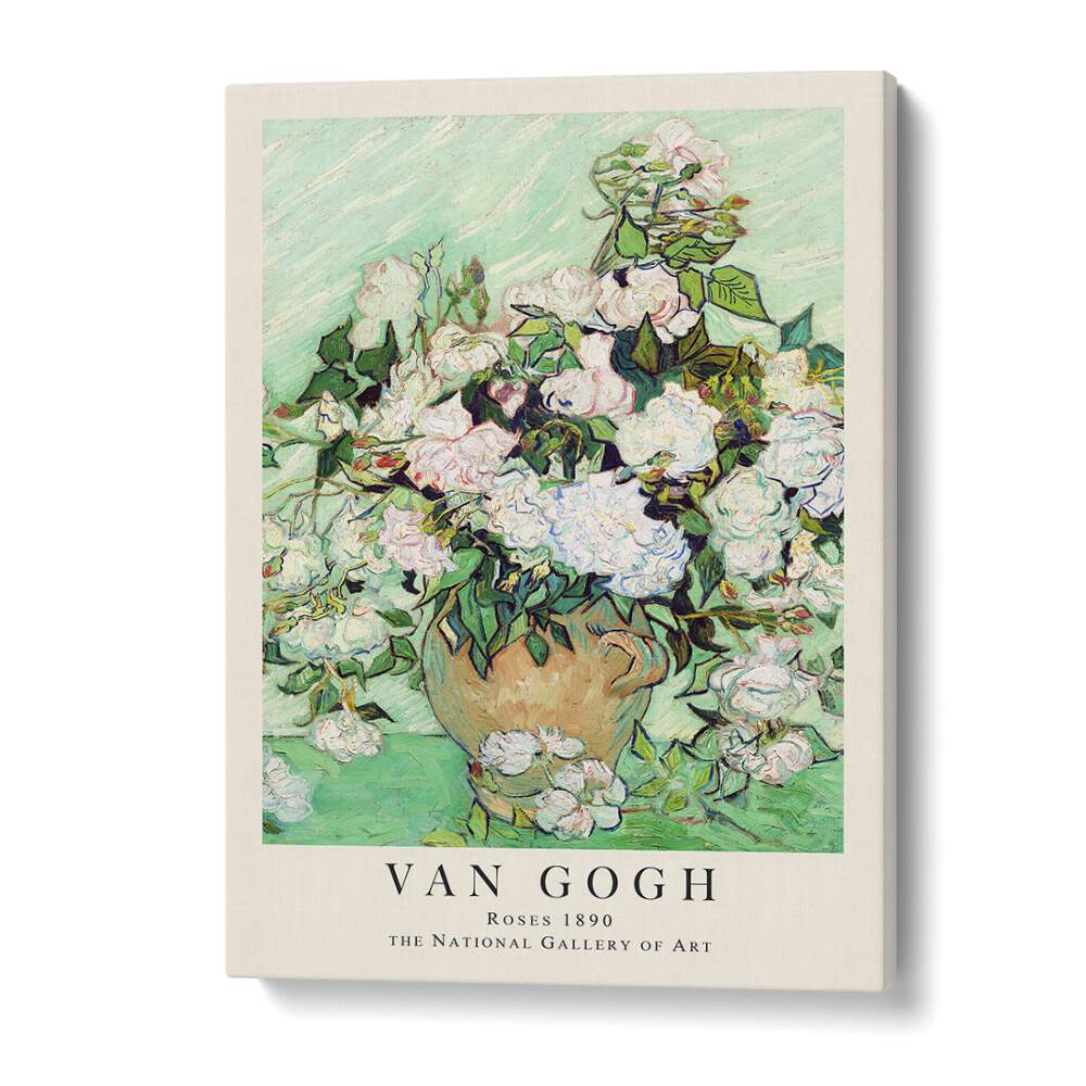 Blooms In Starlight Van Gogh's Roses, 1890 Vincent Van Gogh art painting Artwork in Gallery Wrap