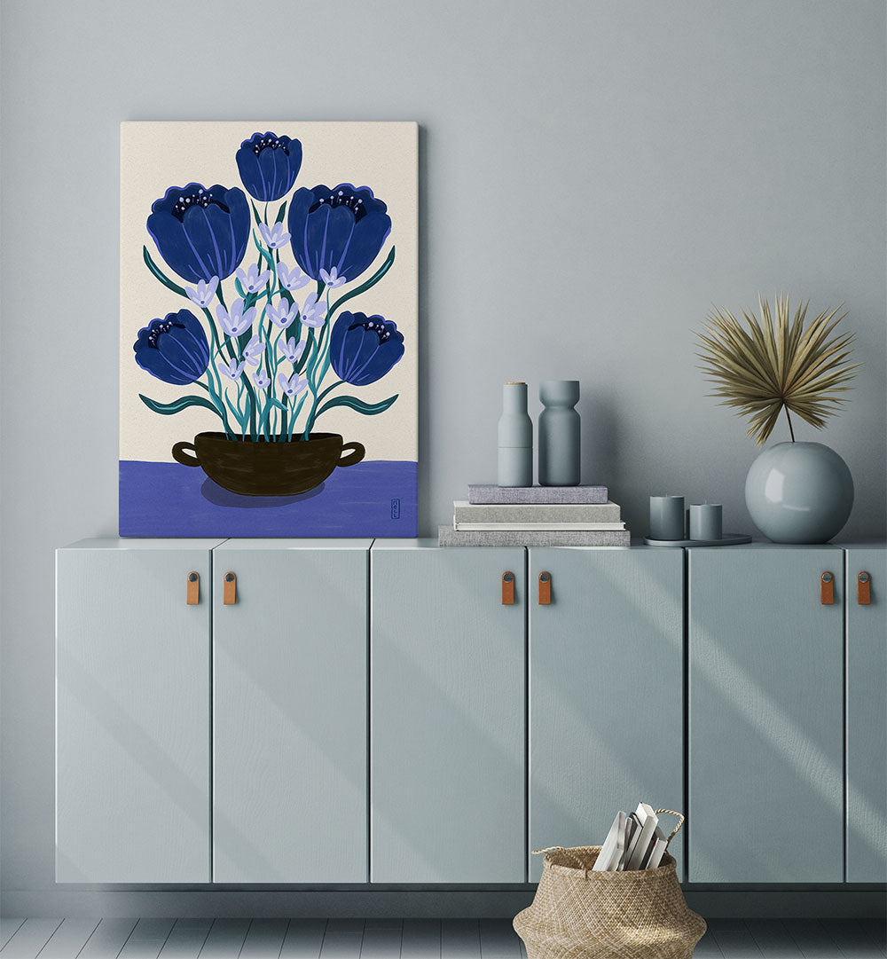 BLUE FLORAL ARRANGEMENT