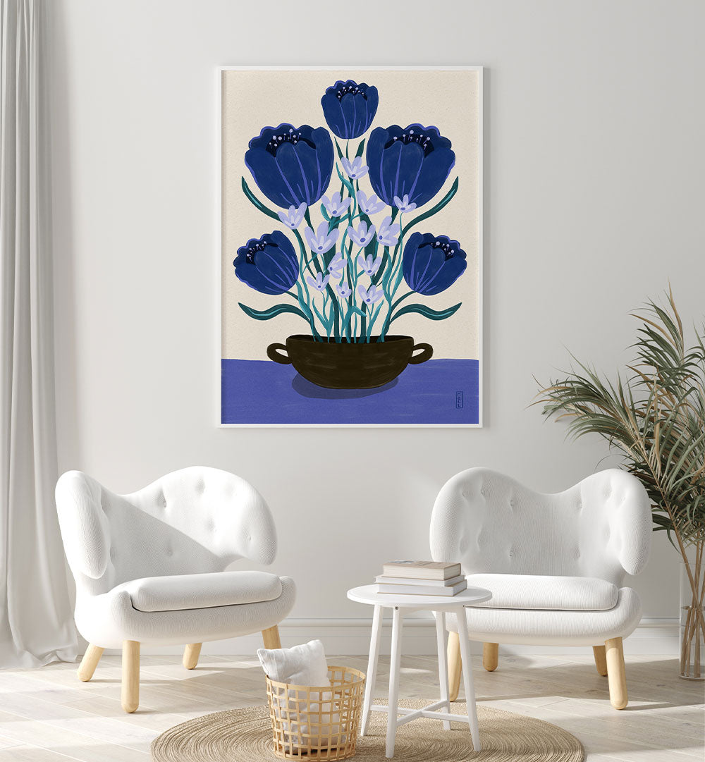 BLUE FLORAL ARRANGEMENT