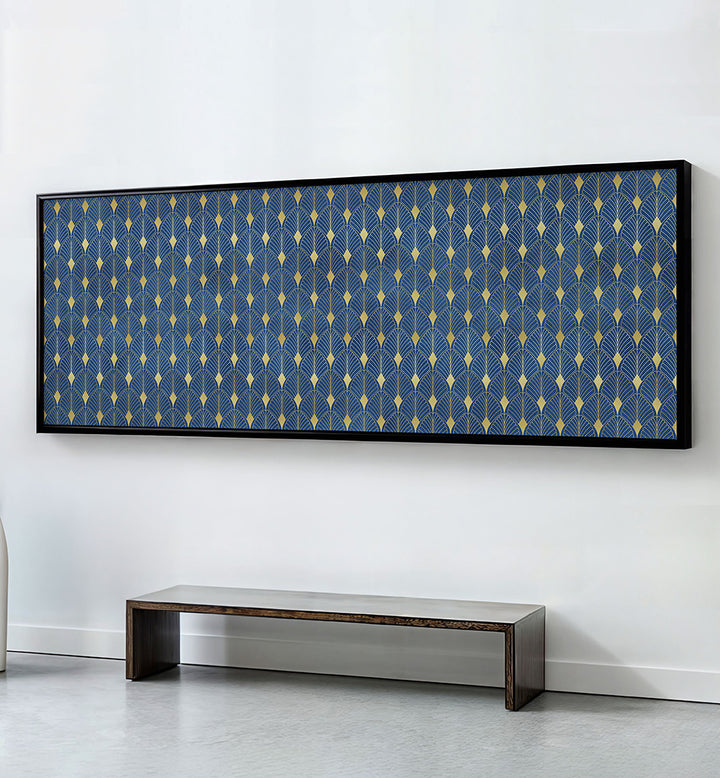 BLUE GOLD ART DECO , PANORAMIC ART