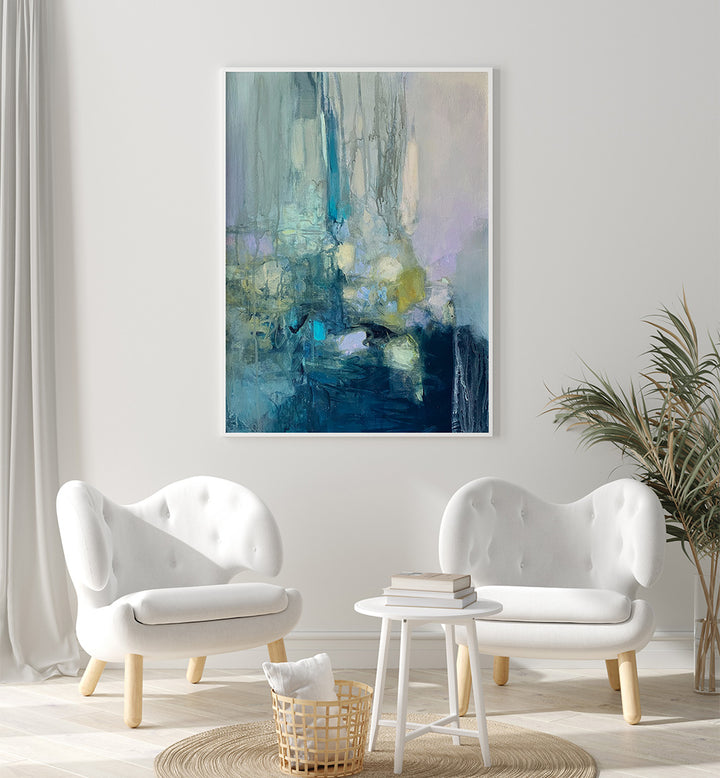 BLUE GREEN ABSTRACT FLOW