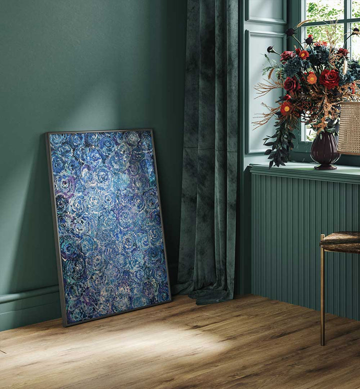 BLUE ROSES , FLORAL FLOWER PAINTINGS