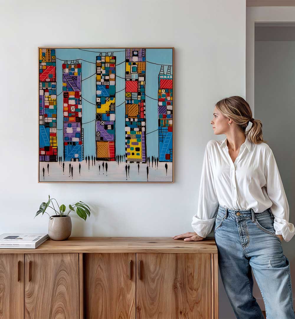 BLUE SKY , MODERN IMPRESSIONISM PAINTINGS