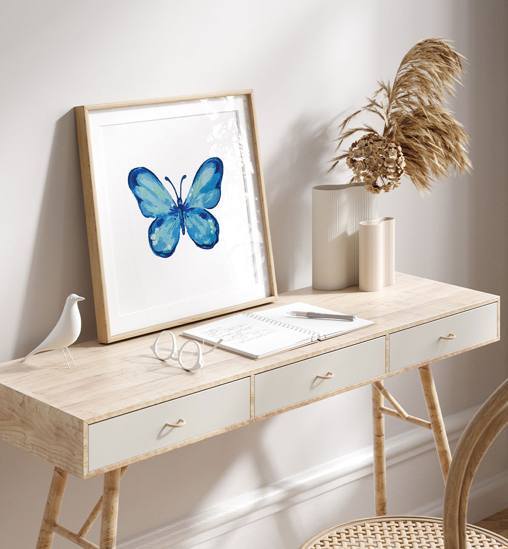 BLUE WATERCOLOR BUTTERFLY