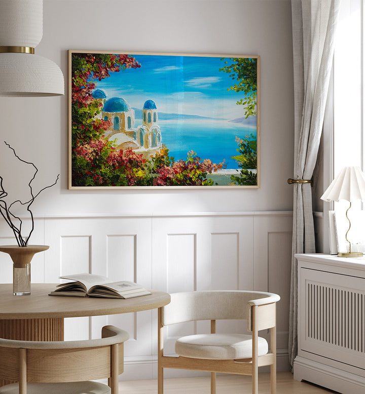BLUE AND WHITE SANTORINI PALETTE III , VINTAGE EUROPEAN PAINTINGS