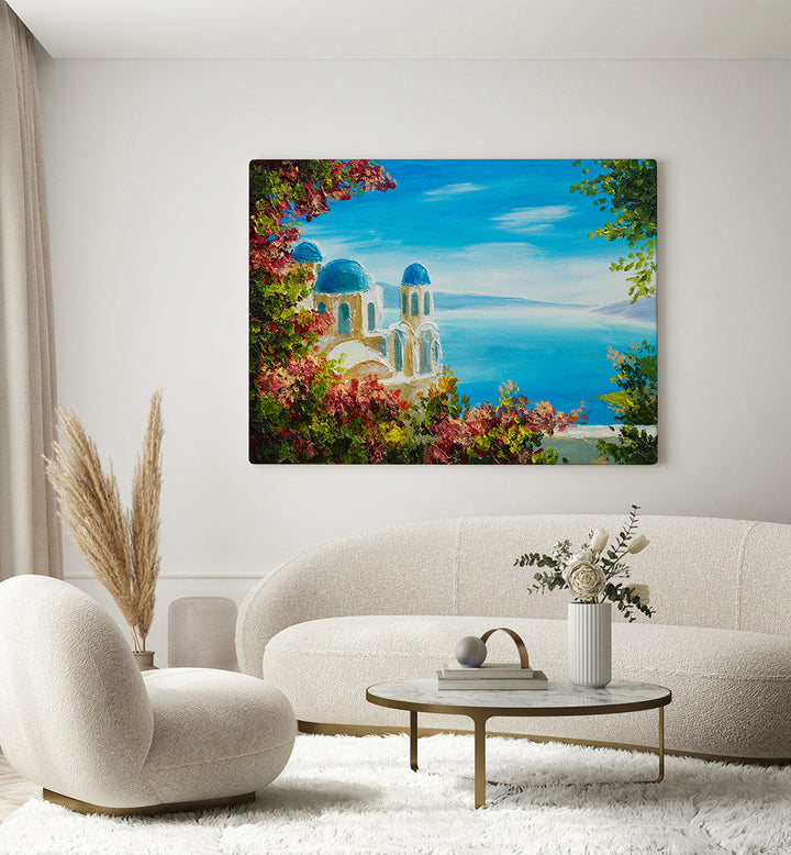 BLUE AND WHITE SANTORINI PALETTE III , VINTAGE EUROPEAN PAINTINGS