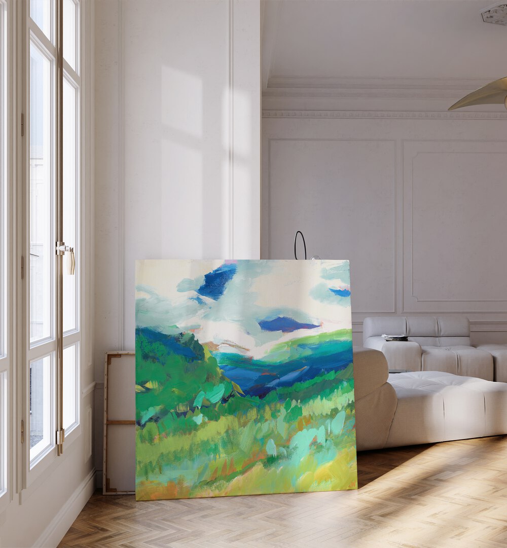 Bright and soothing BLUEGRASS, LANDSCAPE PAINTINGS enhance your living space with vibrant colors and tranquility.