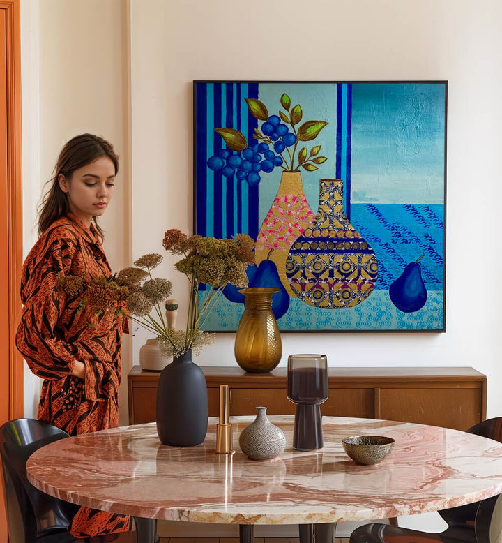 Stylish BLUE MORNING, KITCHEN POSTERS enhance decor with elegance, creating a serene atmosphere in your home.