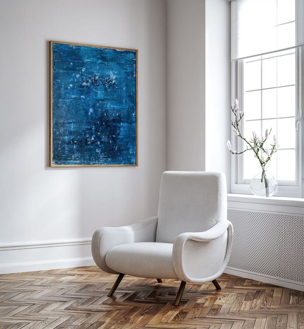 Transform your space with BLUEPRINT SYMPHONY, ABSTRACT PAINTINGS, evoking elegance and creativity in your home.