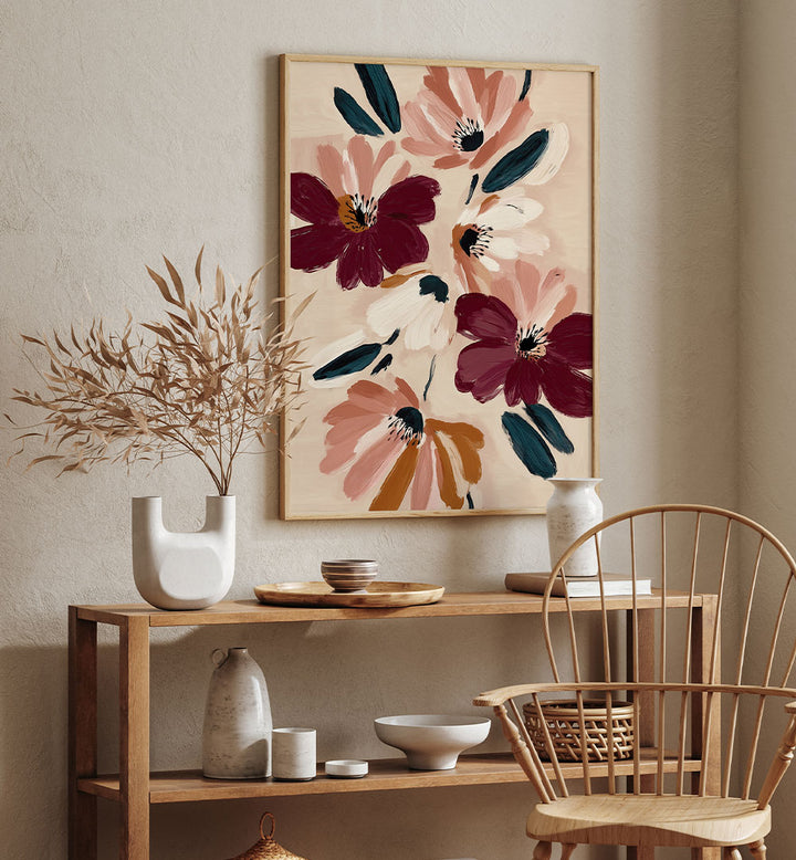 BLUSH AND WINE BLOSSOMS I