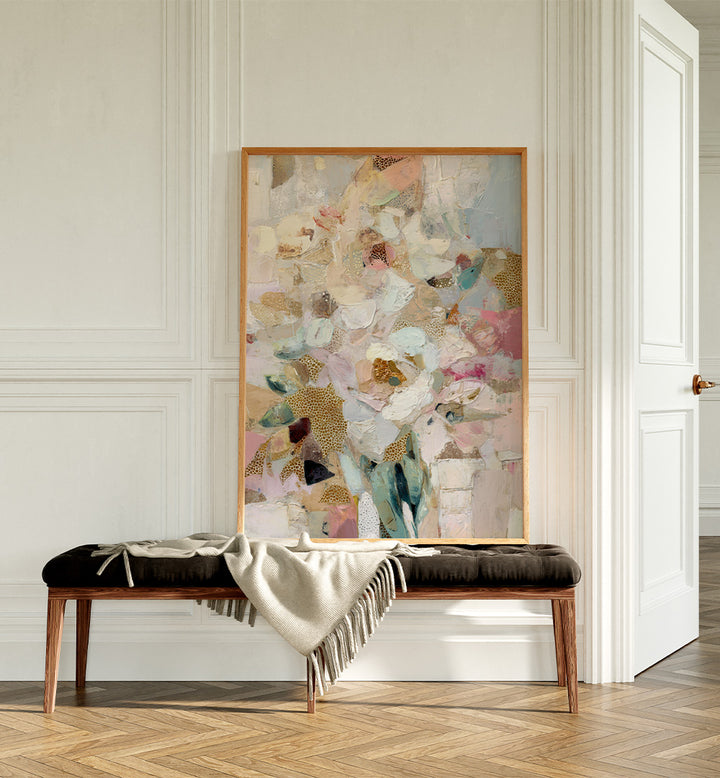 BLUSH GOLD ABSTRACT FLOWERS