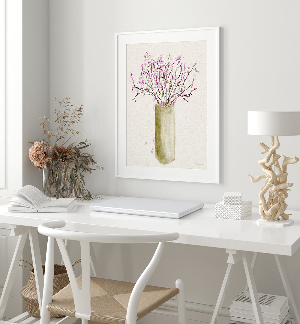 BLUSH PINK FLORAL VASE