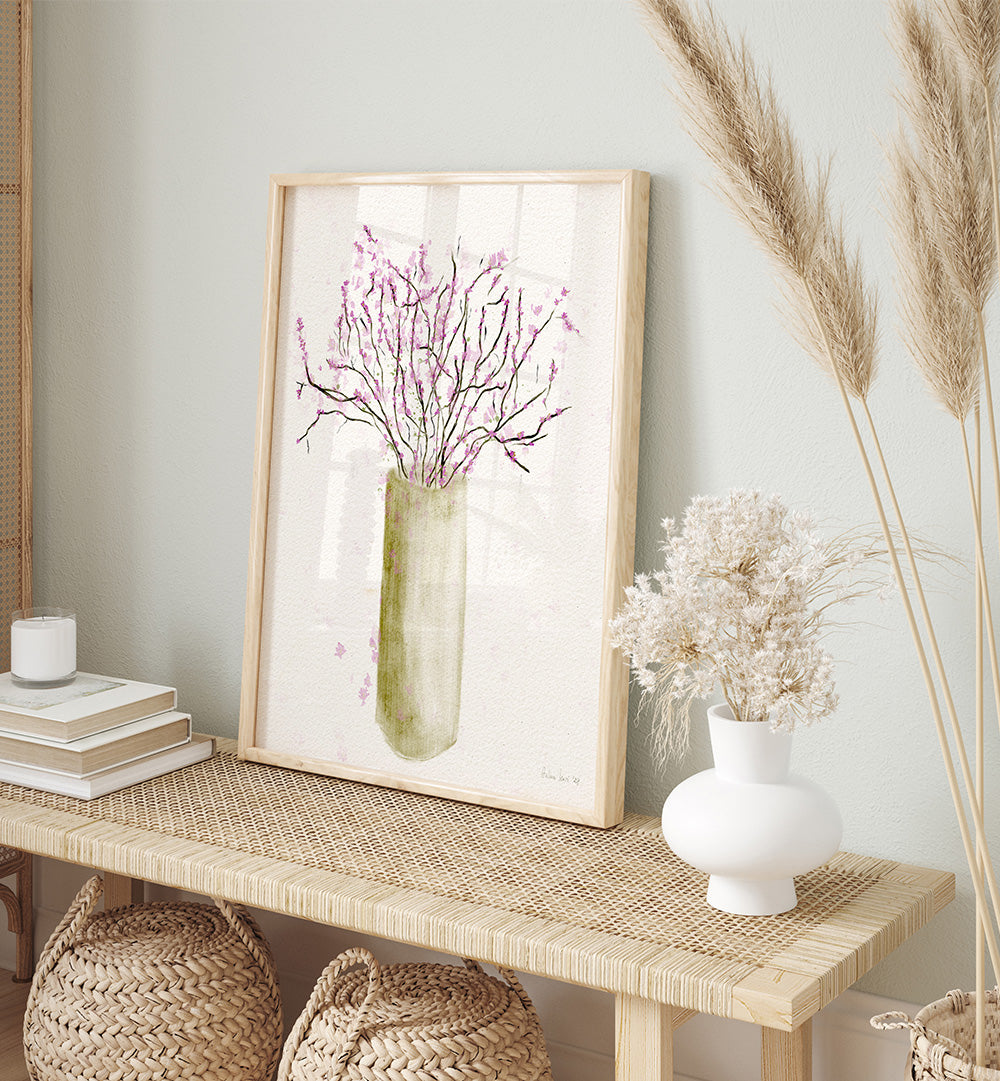 BLUSH PINK FLORAL VASE