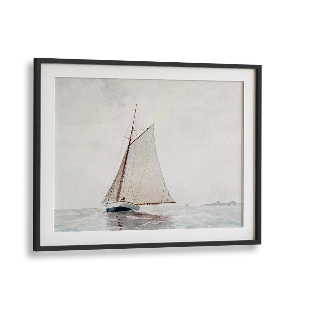 SAILING OFF GLOUCESTER (CA.1880) , VINTAGE PAINTINGS