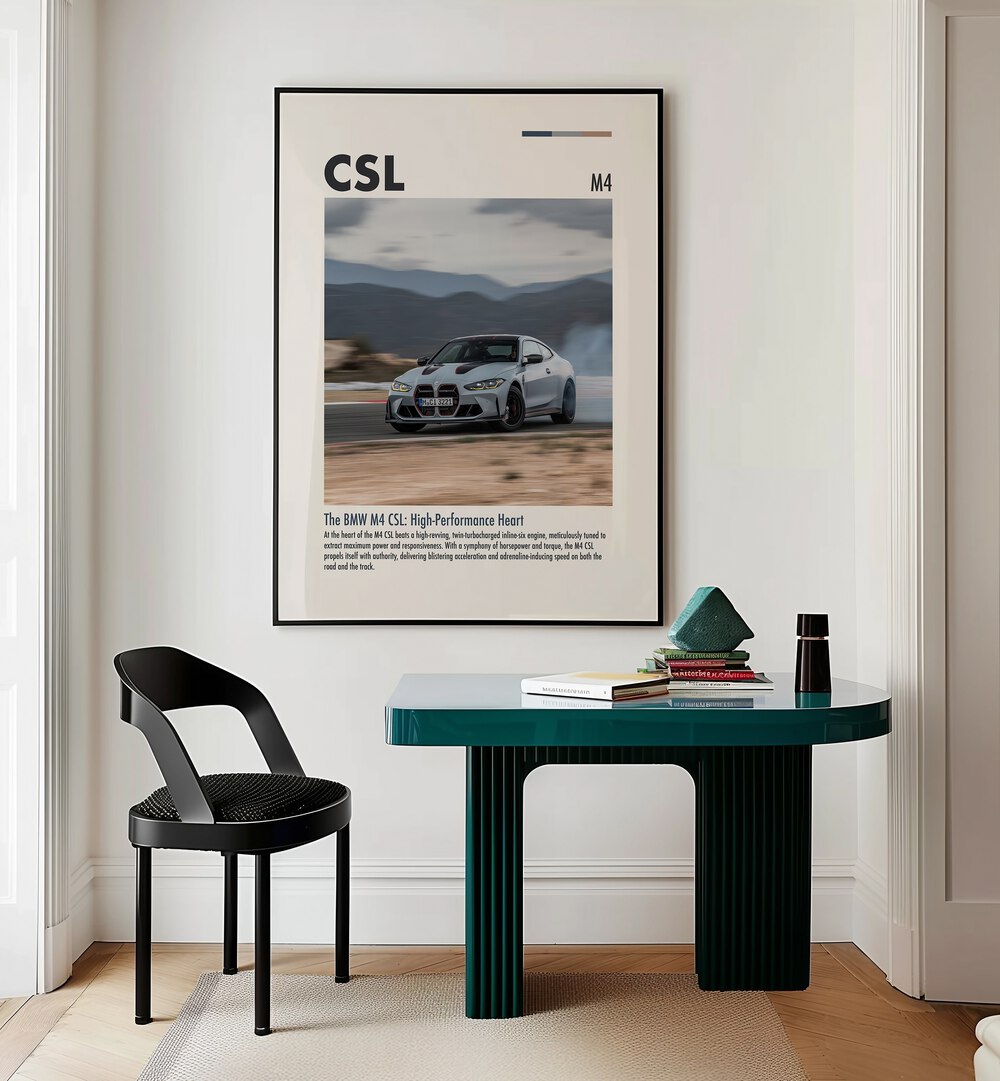 BMW M4 CSL II , CAR POSTERS , AUTOMOTIVE WALL ART PRINTS