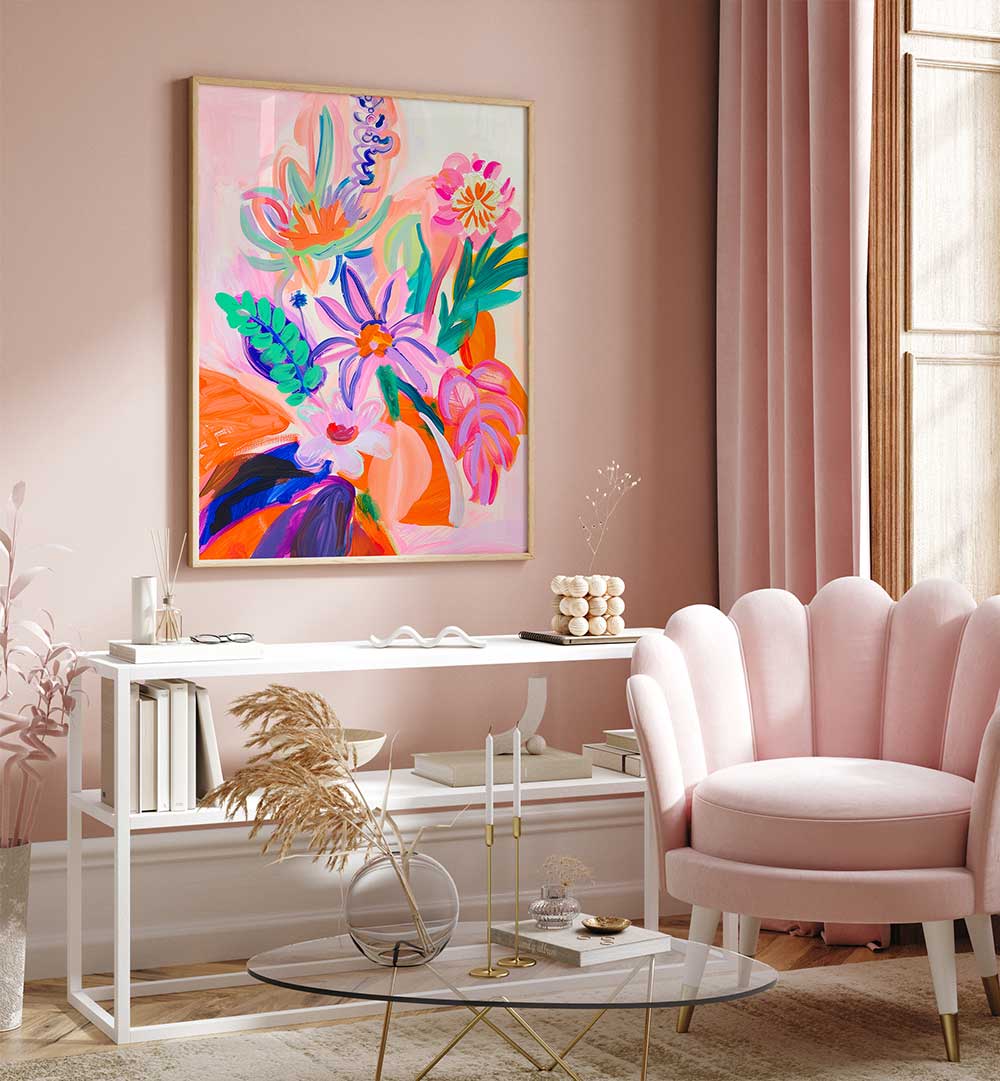 BOHEME III , FLORAL FLOWER PAINTINGS