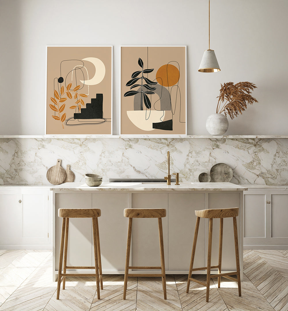 BOHO OASIS , SET OF 2 PAINTINGS