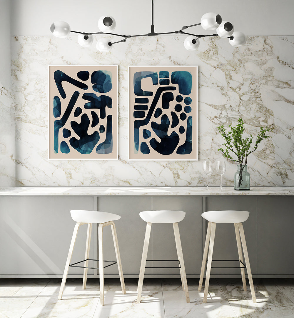 MIDNIGHT MOSAIC , SET OF 2 PAINTINGS
