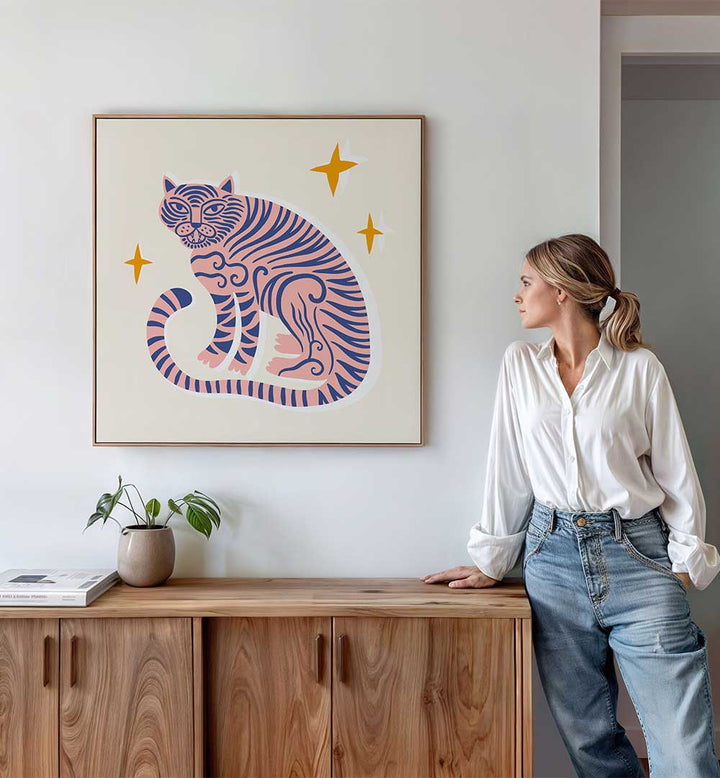 BOHO TIGER , KIDS ROOM PAINTINGS