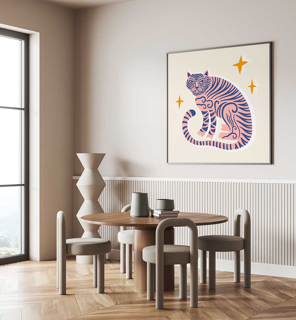BOHO TIGER , KIDS ROOM PAINTINGS