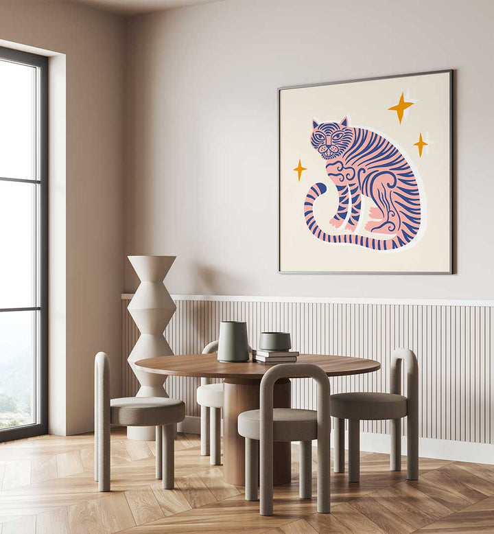 BOHO TIGER , KIDS ROOM PAINTINGS