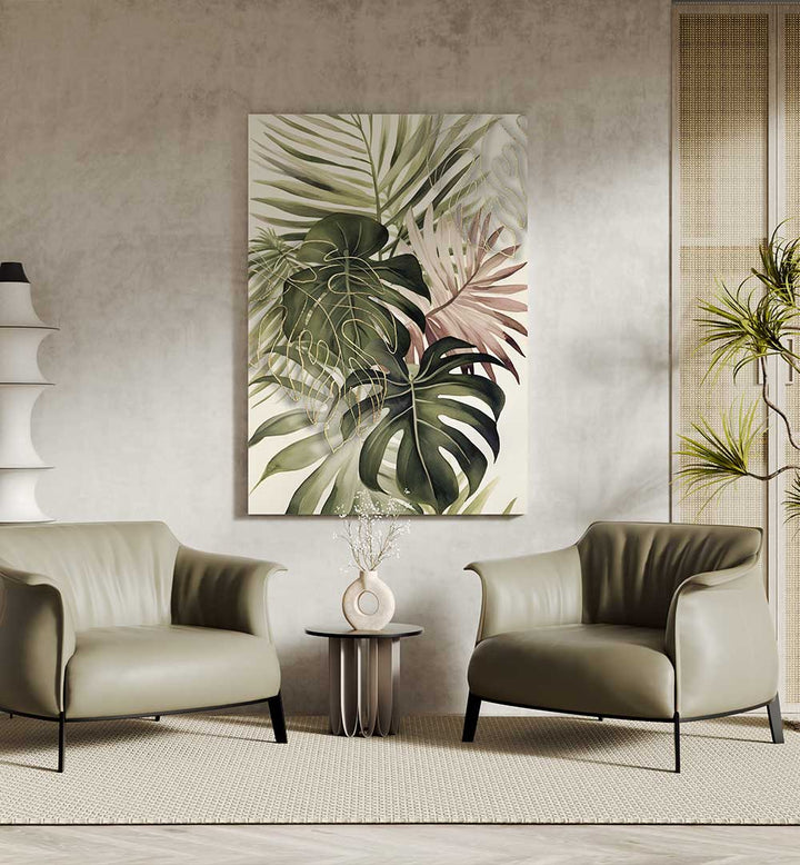 BOHO TROPICAL BOUQUET , FLORAL FLOWER PAINTINGS