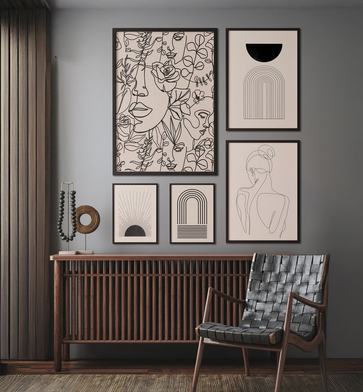 BOHO LINE ART GALLERY WALL