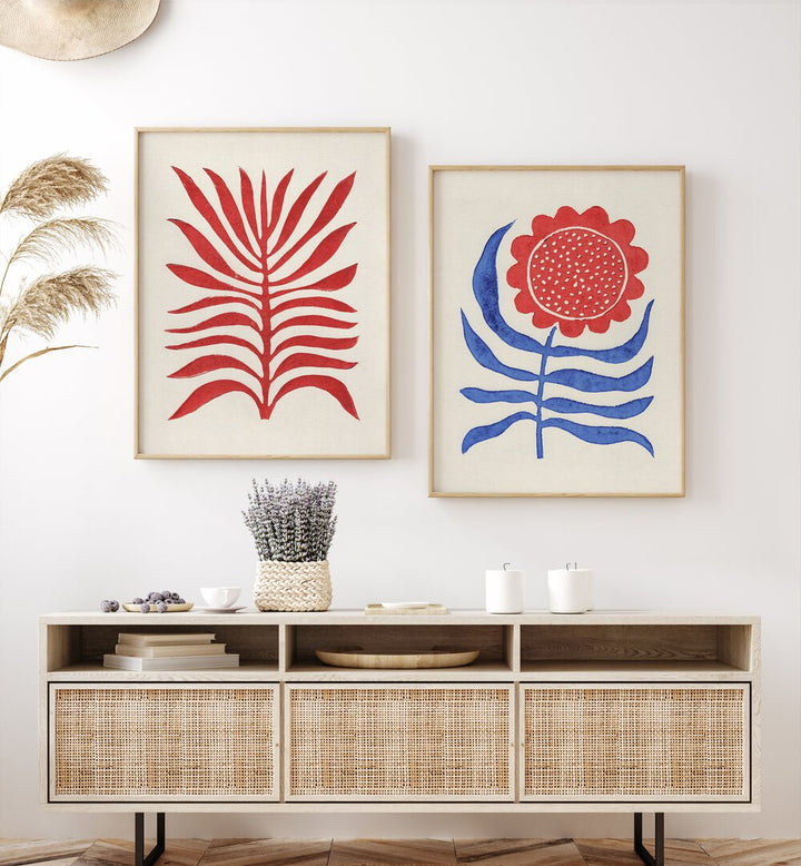 BOLD BOTANICALS SET , SET OF 2 PAINTINGS