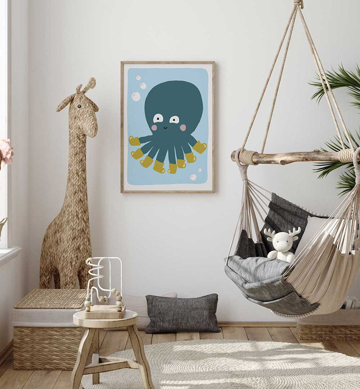 BOOTED OCTOPUS FUN , KIDS ROOM PAINTINGS