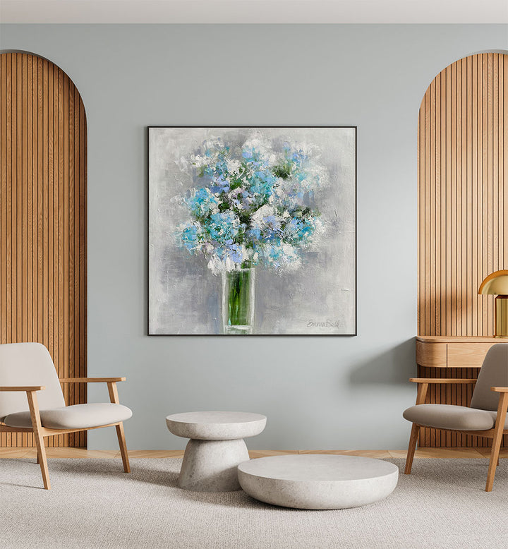 Stunning Bouquet of Flowers in a Glass, floral flower paintings, perfect for transforming your living space beautifully.