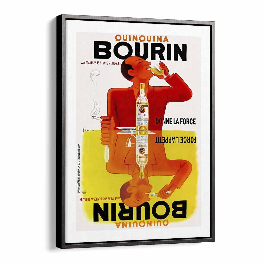 Bourin Bar & Cafe Artwork in Black Floater Frame