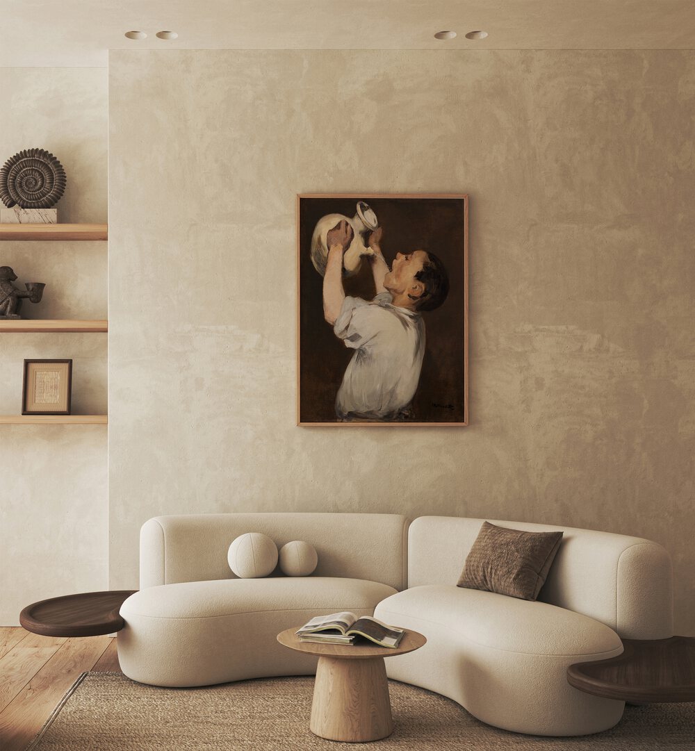 BOY WITH PITCHER  , VINTAGE PAINTINGS
