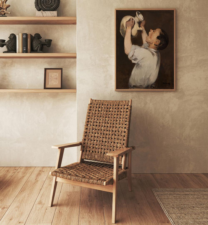 BOY WITH PITCHER  , VINTAGE PAINTINGS