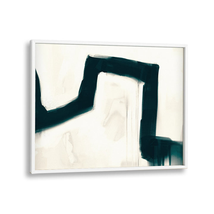 Bridge By Dan Hob day Abstract ArtArtwork in White Plain Frame