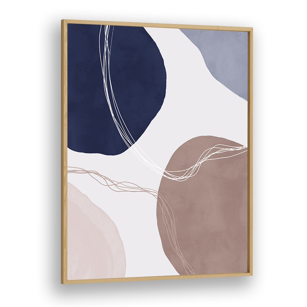 Broken Pieces By Mareike Bohmer Abstract Art Artwork in Oak Wood Plain Frame
