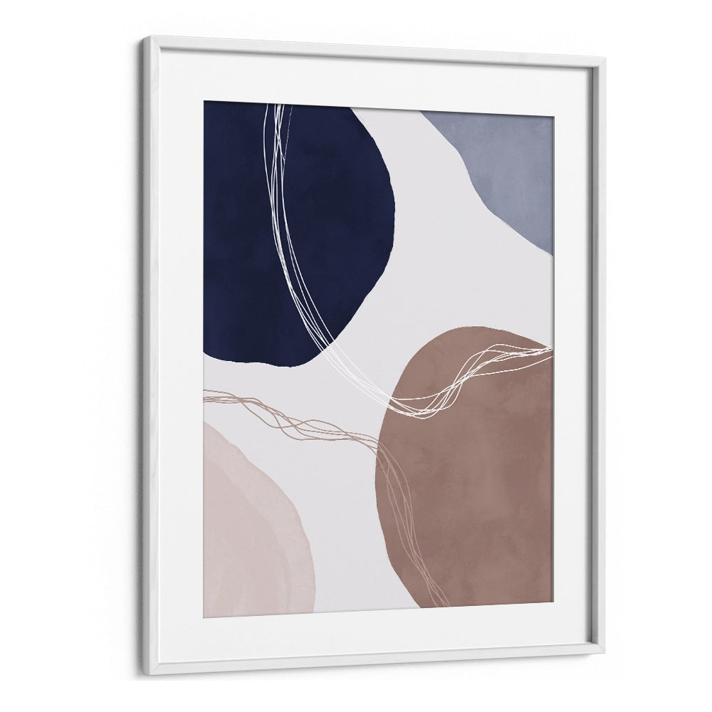 Broken Pieces By Mareike Bohmer Abstract Art Artwork in White Frame With Mount