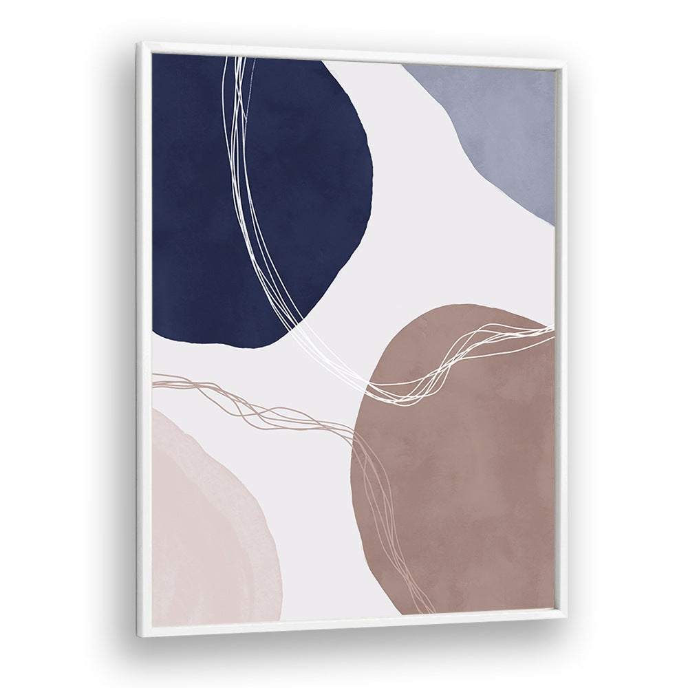 Broken Pieces By Mareike Bohmer Abstract art Artwork in White Plain Frame
