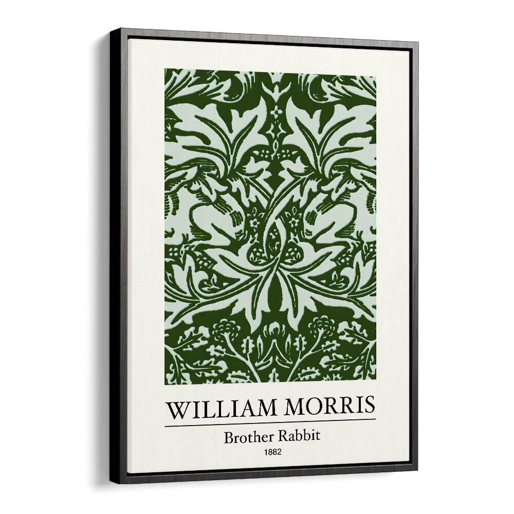 Brother Rabbit By William Morris A Tapestry Of Victorian Whimsy William Morris's art painting Artwork in Black Floater Frame