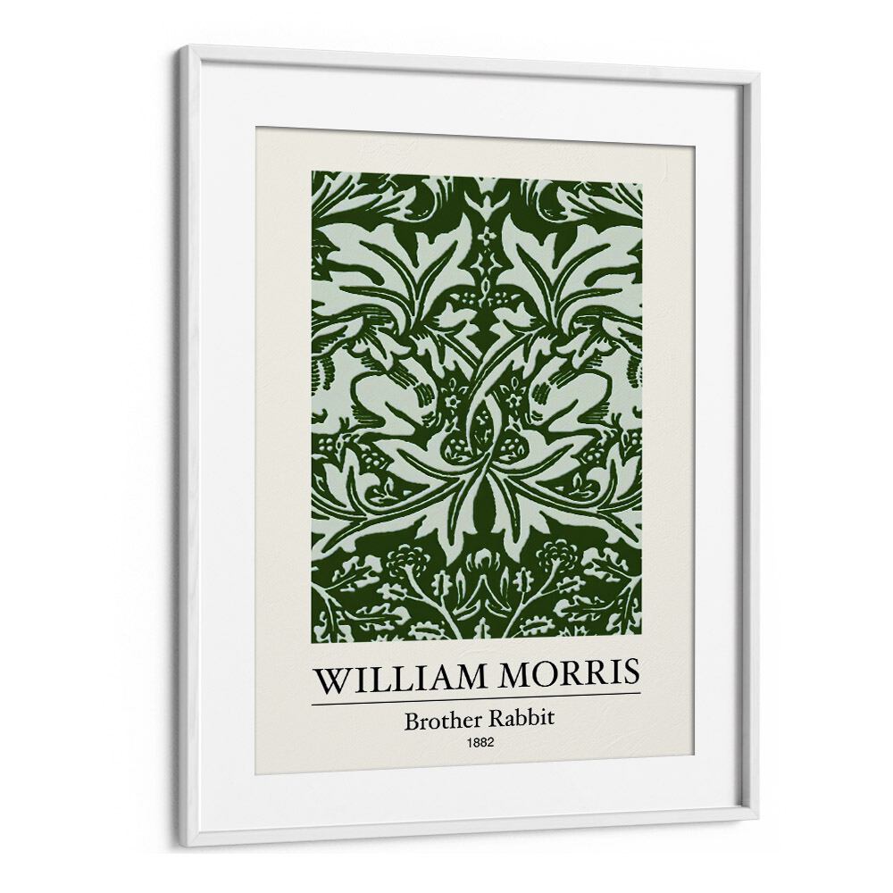 Brother Rabbit By William Morris A Tapestry Of Victorian Whimsy William Morris's art painting Artwork in White frame With Mount