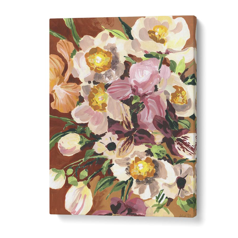 Brown Orchids By Ania Zwara Botanical Flower Paintings Artwork in Gallery Wrap