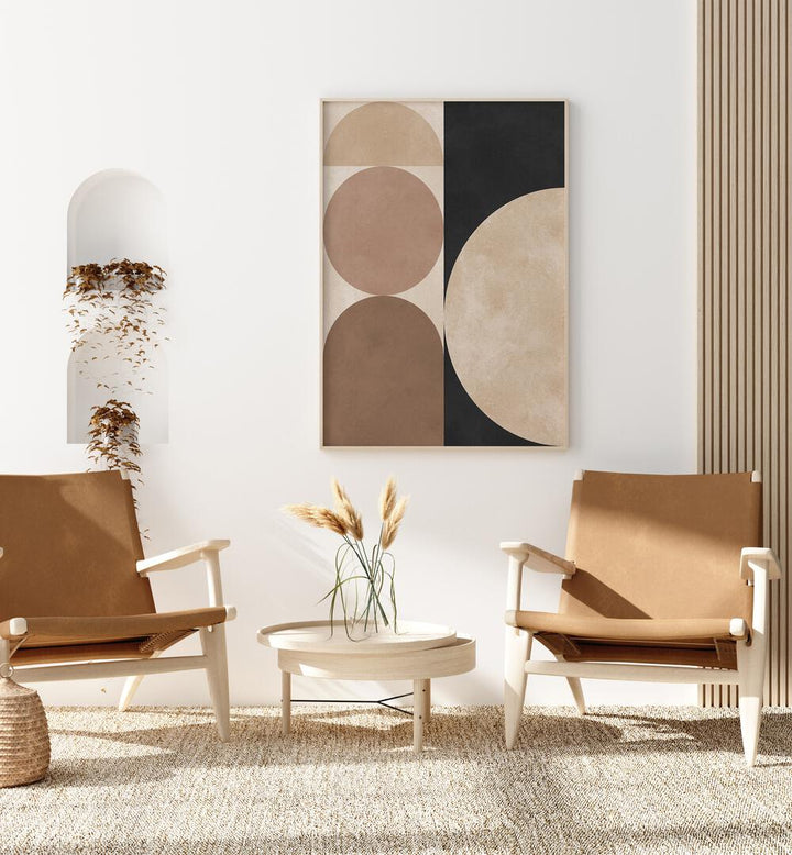 BROWN GEOMETRY V , GEOMETRIC ART PRINTS