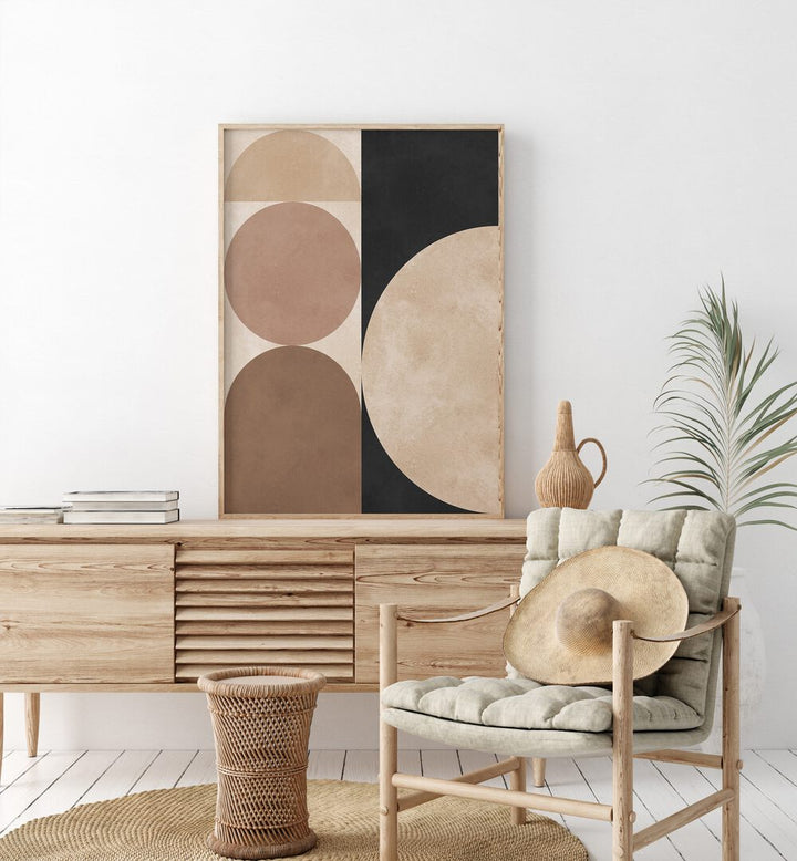 BROWN GEOMETRY V , GEOMETRIC ART PRINTS