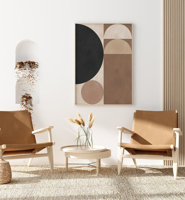 BROWN GEOMETRY VI , GEOMETRIC ART PRINTS