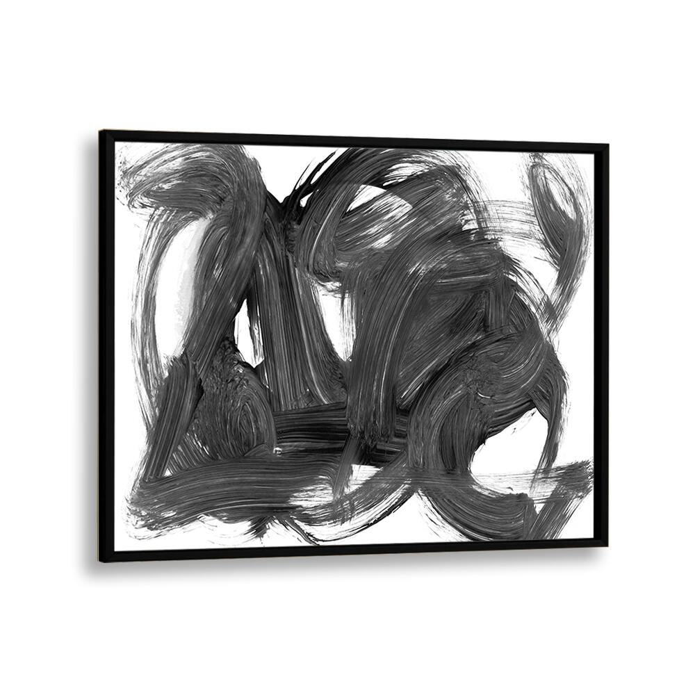 Brush By Dan Hob day Abstract Art Artwork in Black Plain Frame
