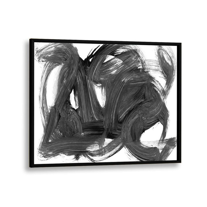 Brush By Dan Hob day Abstract Art Artwork in Black Plain Frame
